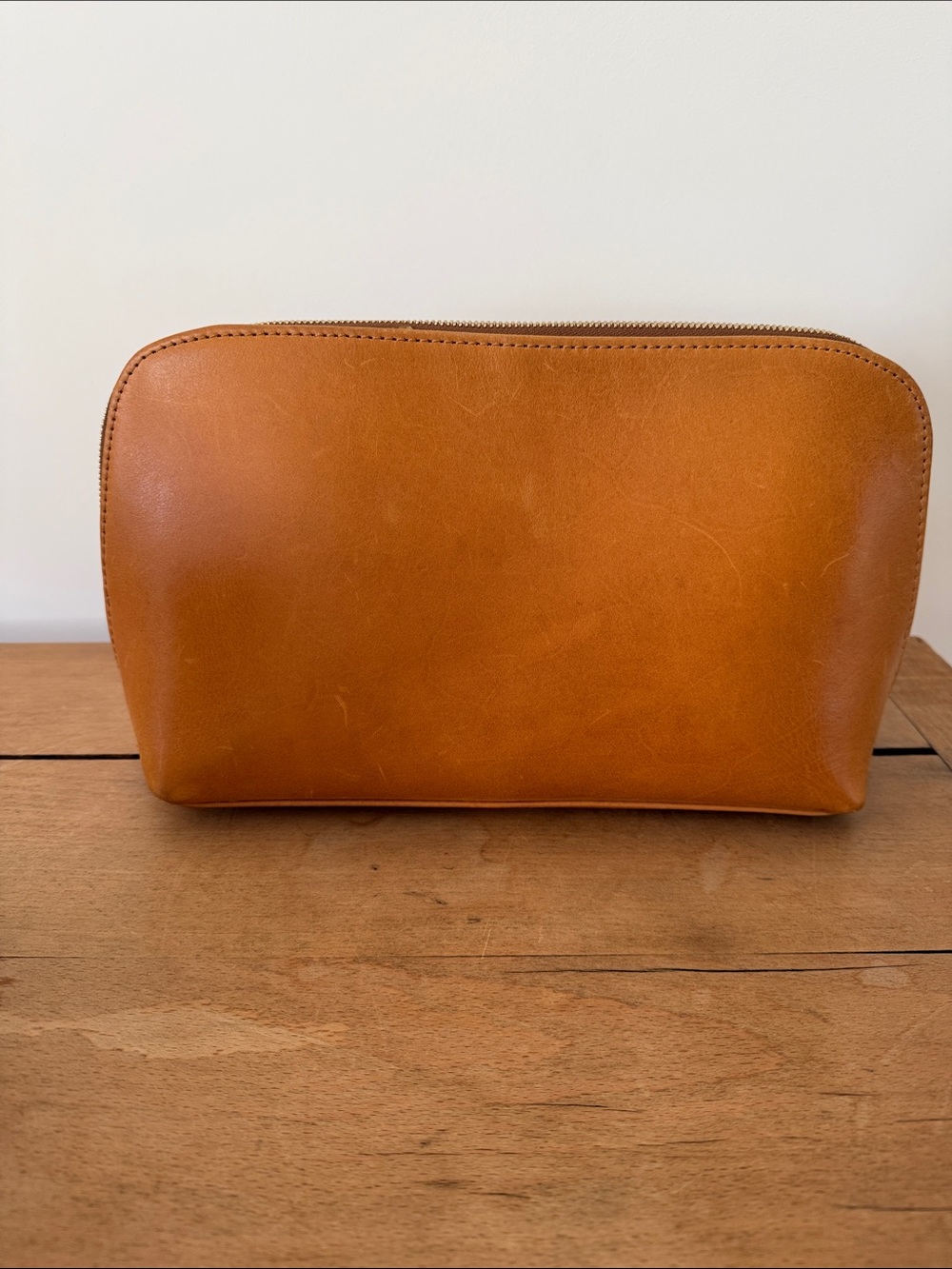 Parker clay leather clutch
